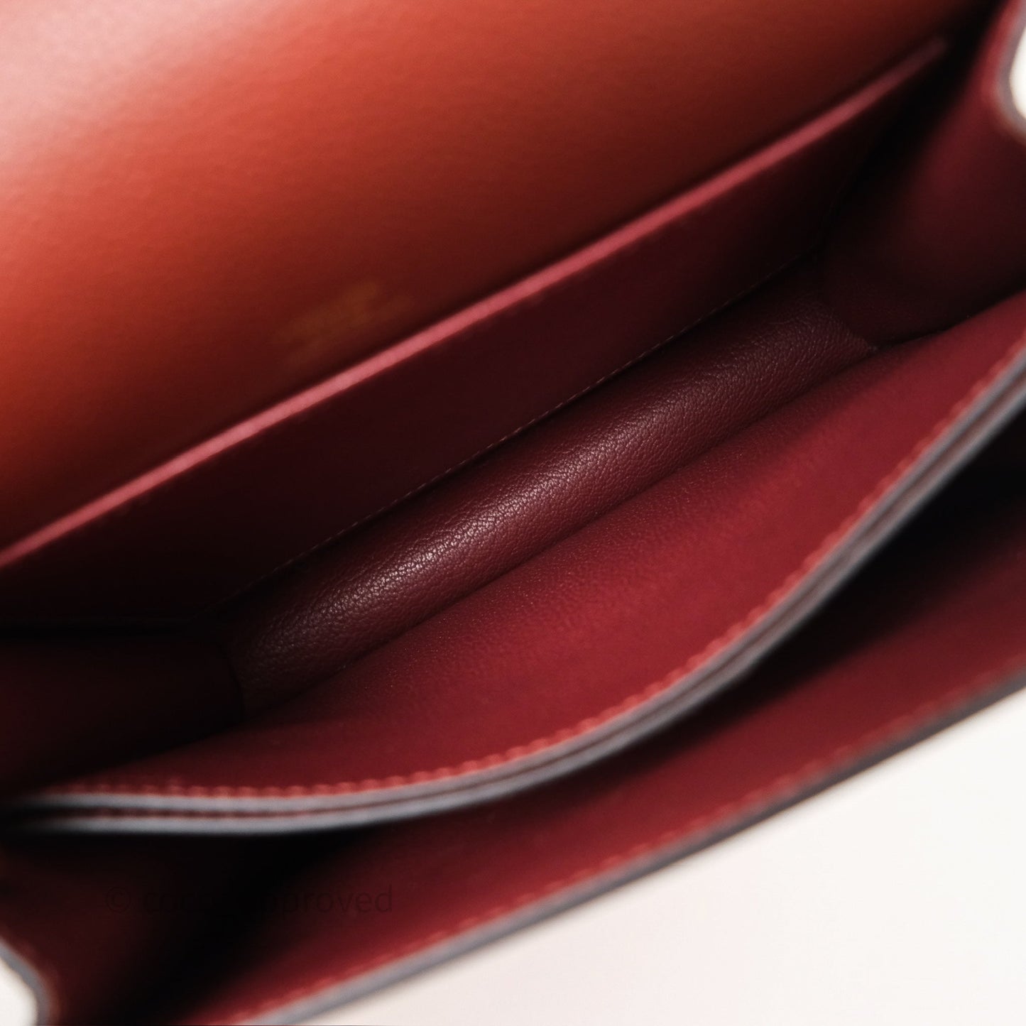 Hermès Mini Roulis Rouge H 55 Evercolor Gold Hardware