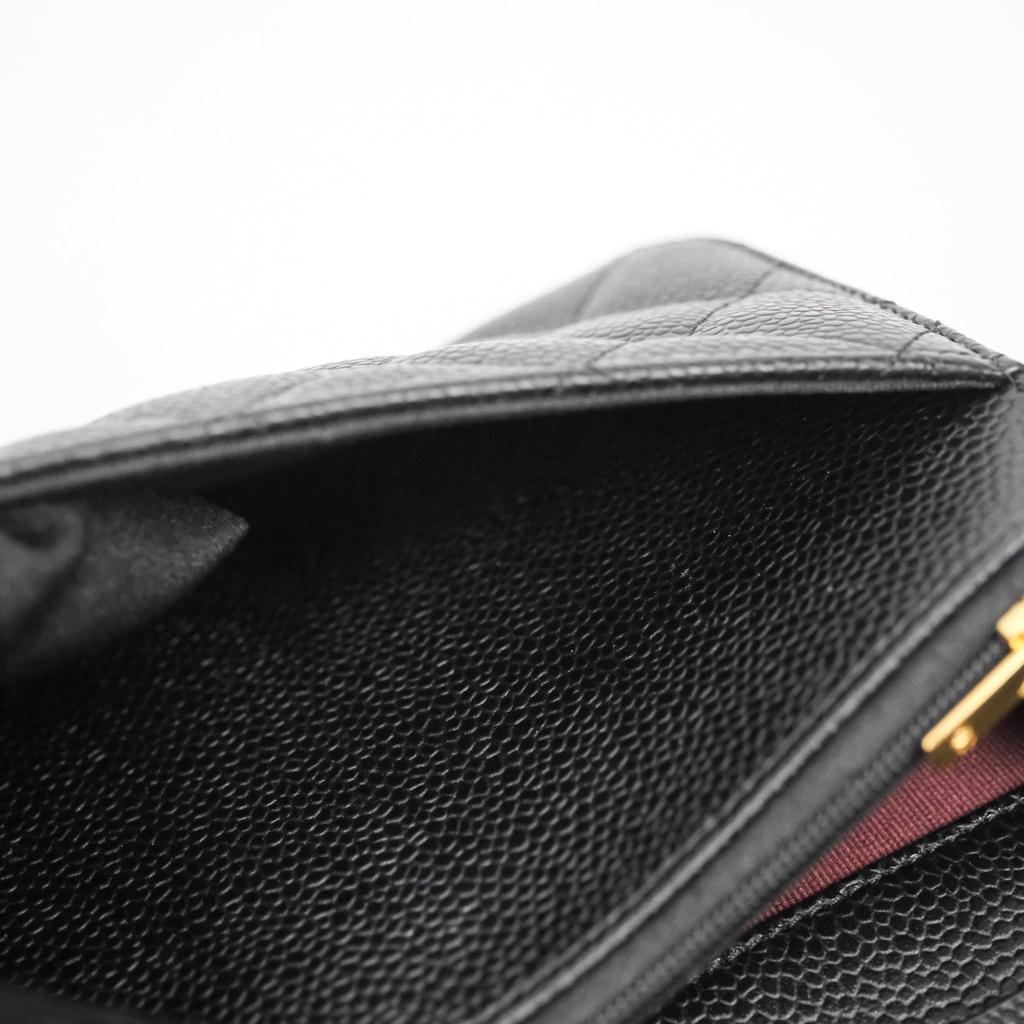 Chanel Classic Wallet On Chain WOC Quilted Black Caviar Gold Hardware