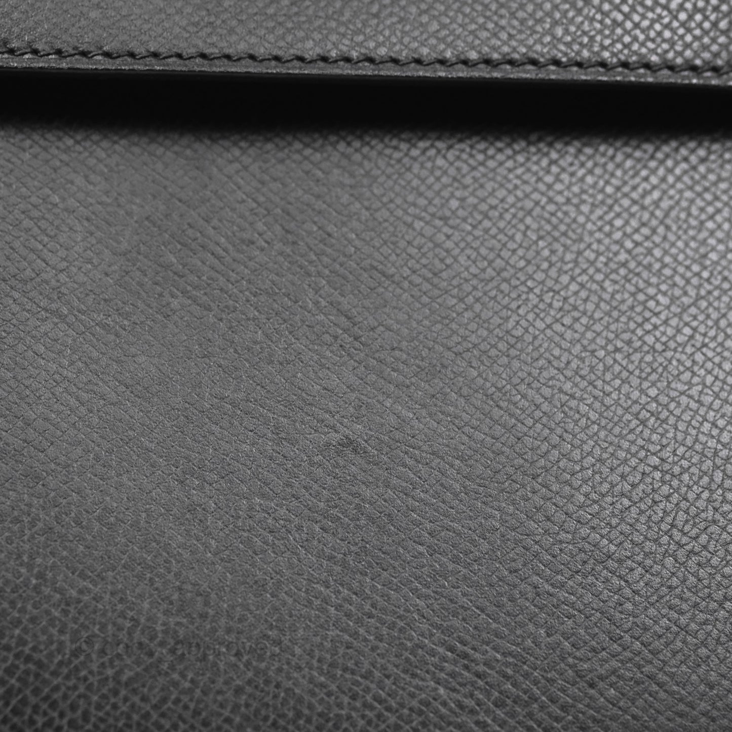 Hermès Vintage Kelly 28 Sellier Noir 89 Courchevel Palladium Hardware