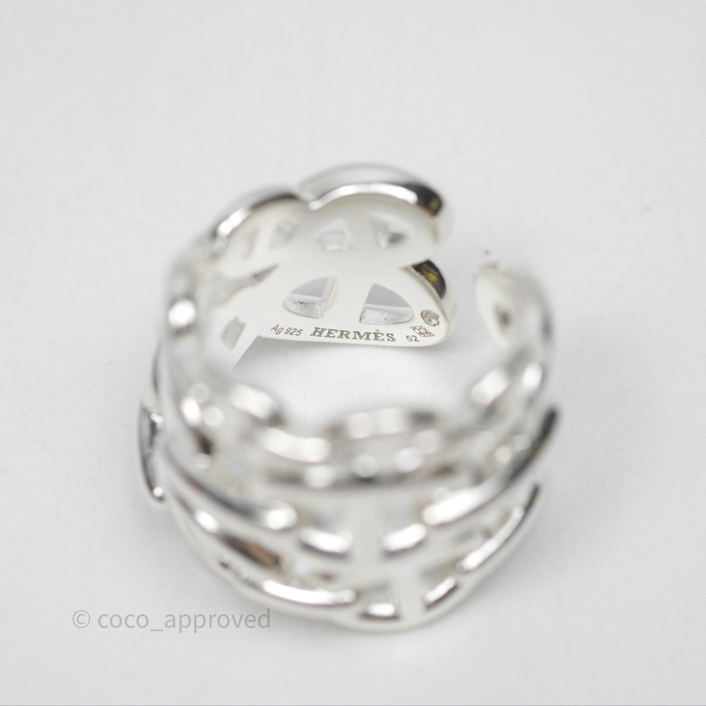 Hermès Chaine d'ancre Enchainee Ring Size 52