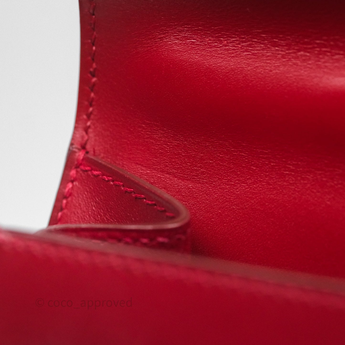 Hermès Vintage Kelly 32 Sellier Rouge Hermes 55 Box Leather Gold Hardware