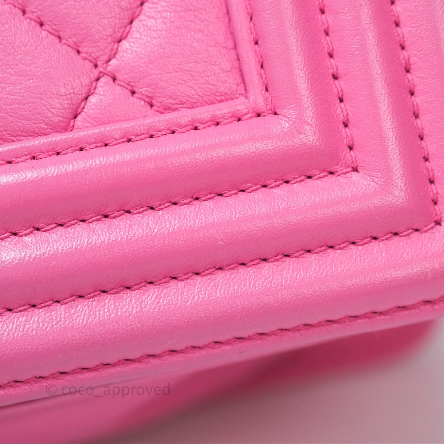 Chanel Small Boy Pink Calfskin Aged Gold Hardware