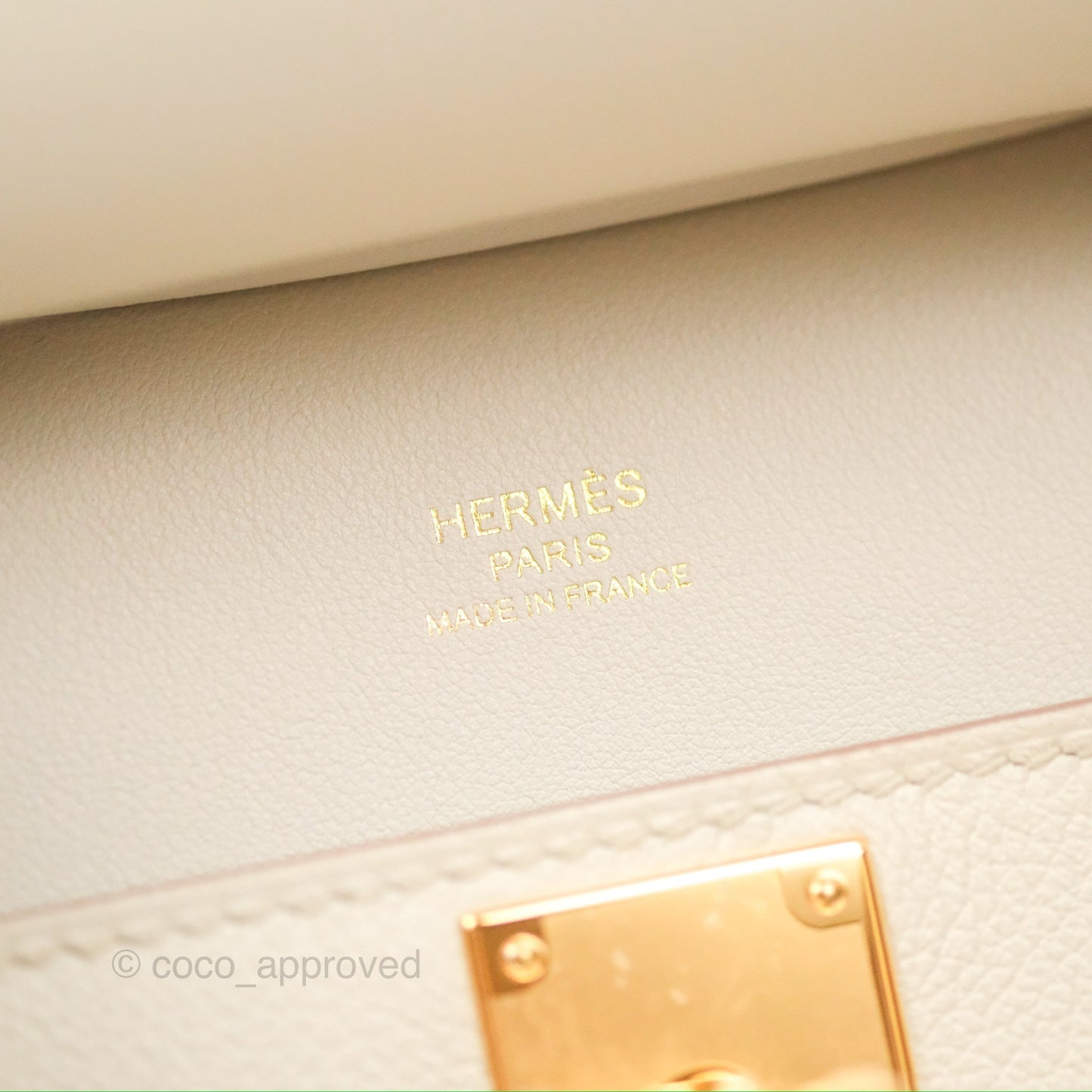 Hermès Mini Jypsiere Beton Evercolor Gold Hardware