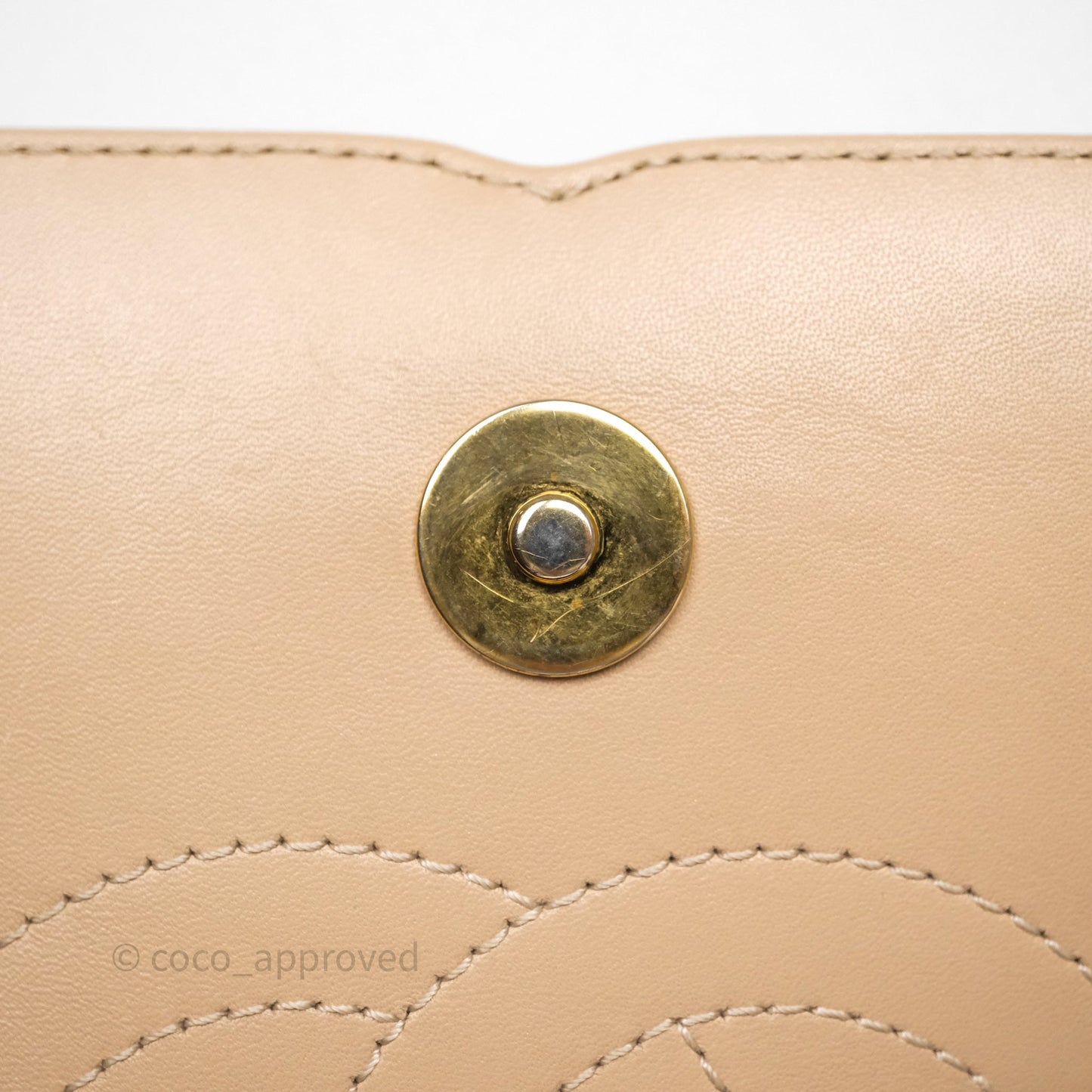 Chanel Small CC Filigree Flap Quilted Beige Black Caviar