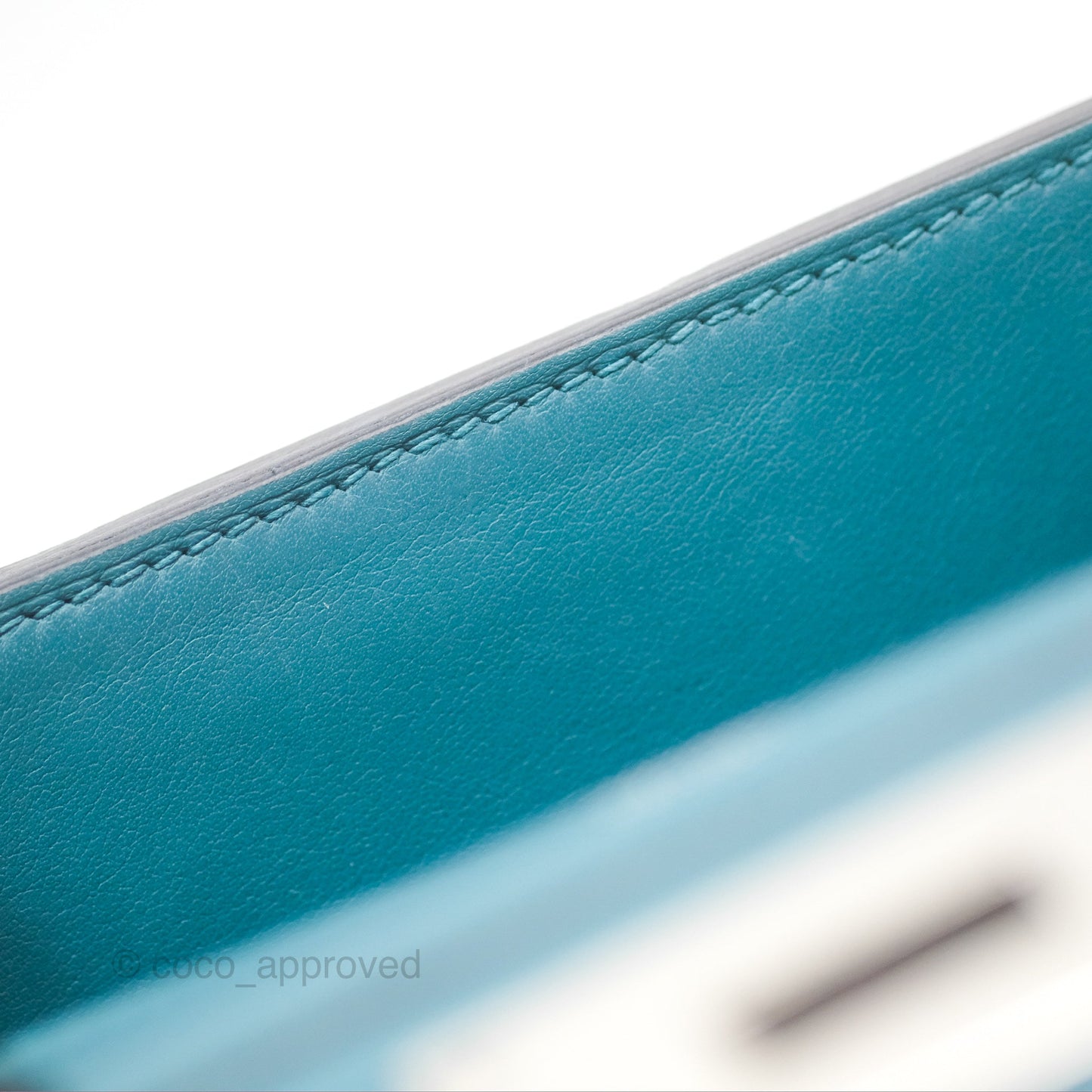 Hermès 24/24 21 Mini Vert Bosphore Evercolor Swift Palladium Hardware