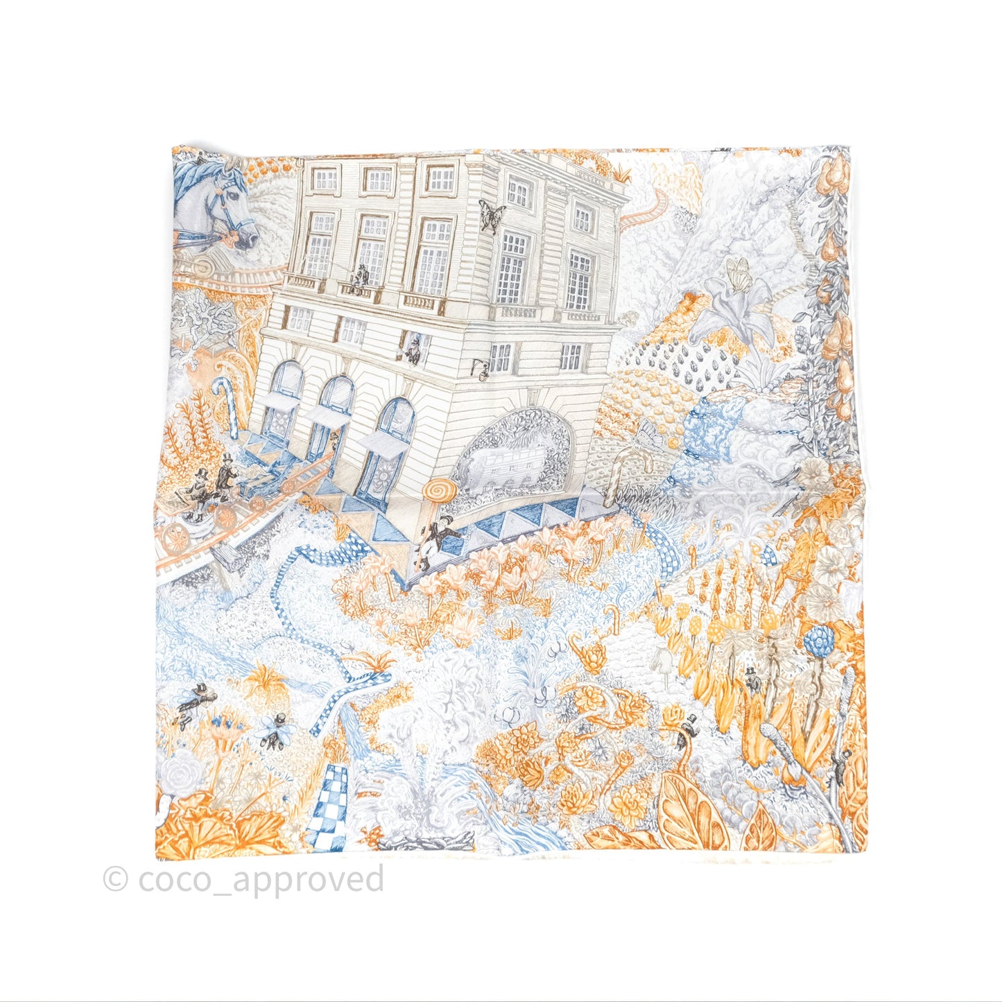 Hermès Les Folies du Faubourg Scarf 90