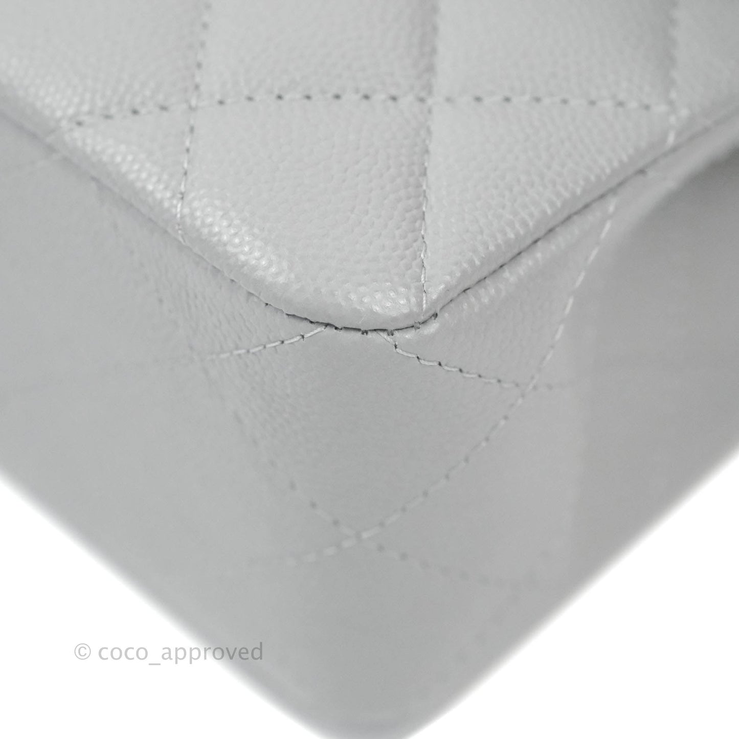 Chanel Classic Small S/M Flap Grey Caviar Gold Hardware