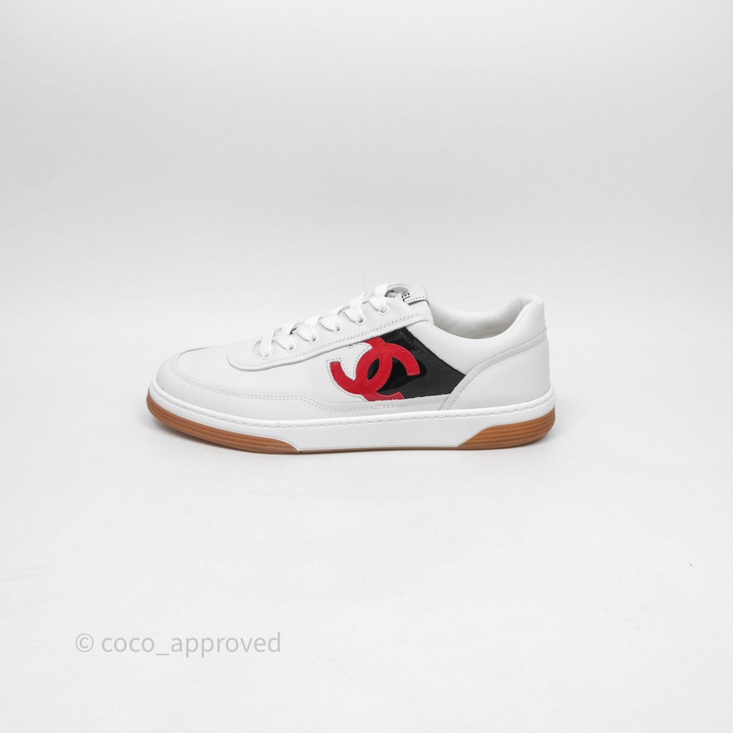 Chanel Logo Sneakers White Size 38