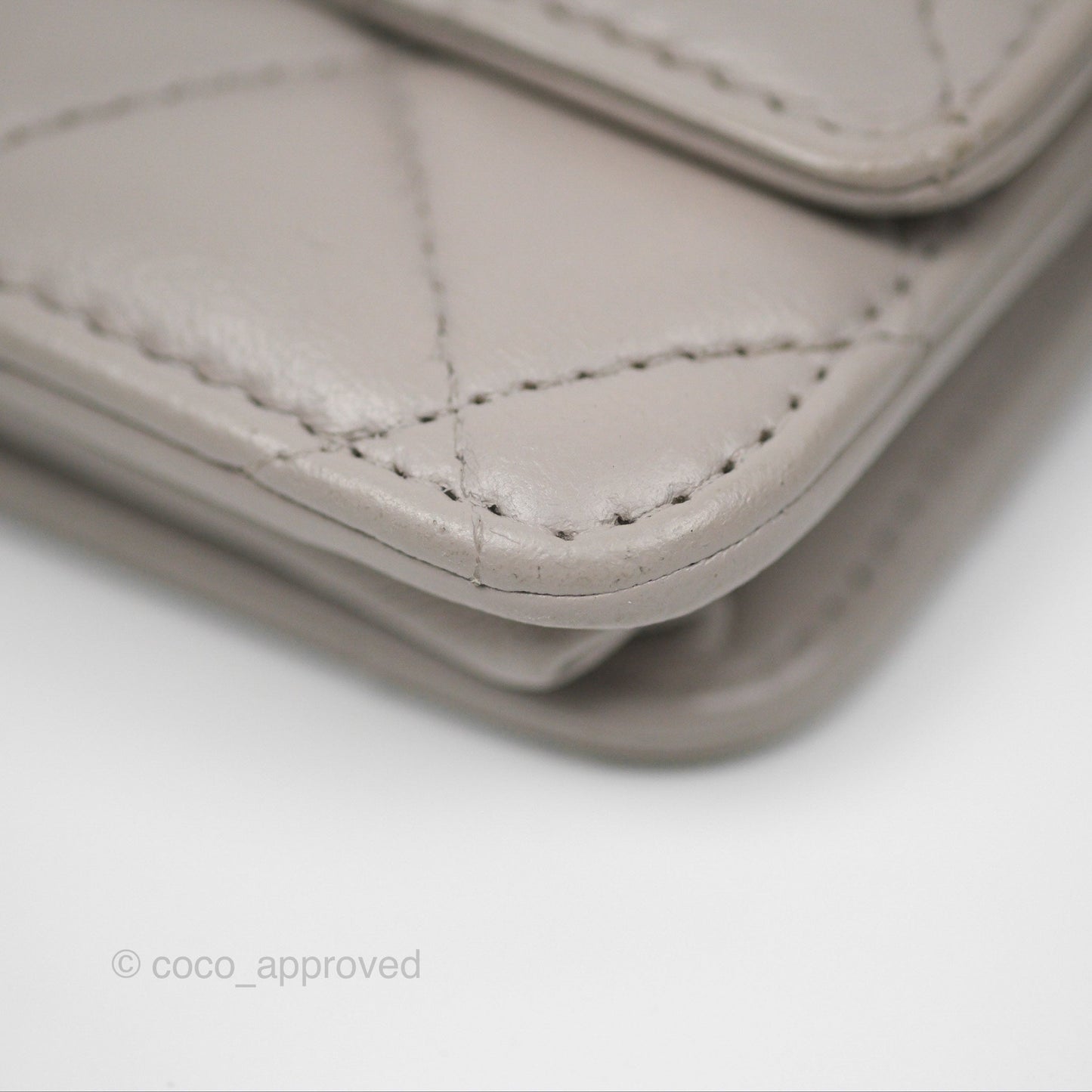 Chanel Trendy CC WOC Quilted Grey Lambskin Gold Hardware