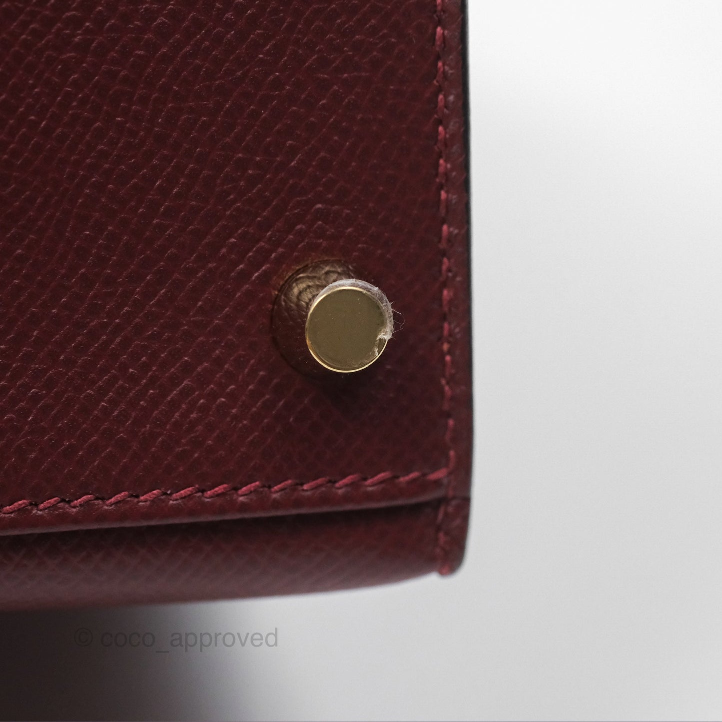 Hermès Kelly 28 Sellier Rouge Epsom Gold Hardware