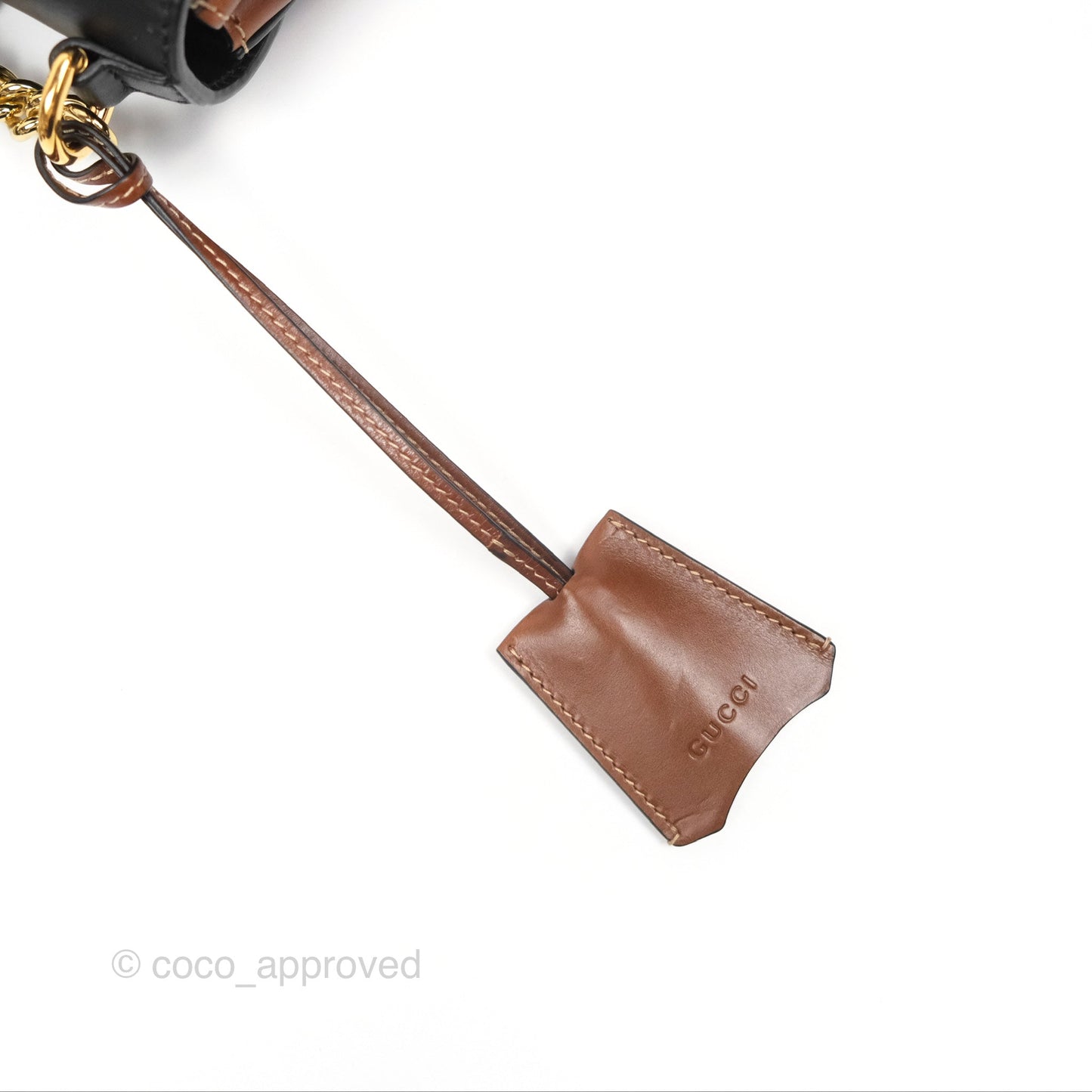 Gucci Mini Padlock Backpack GG Coated Canvas Black/Brown Leather