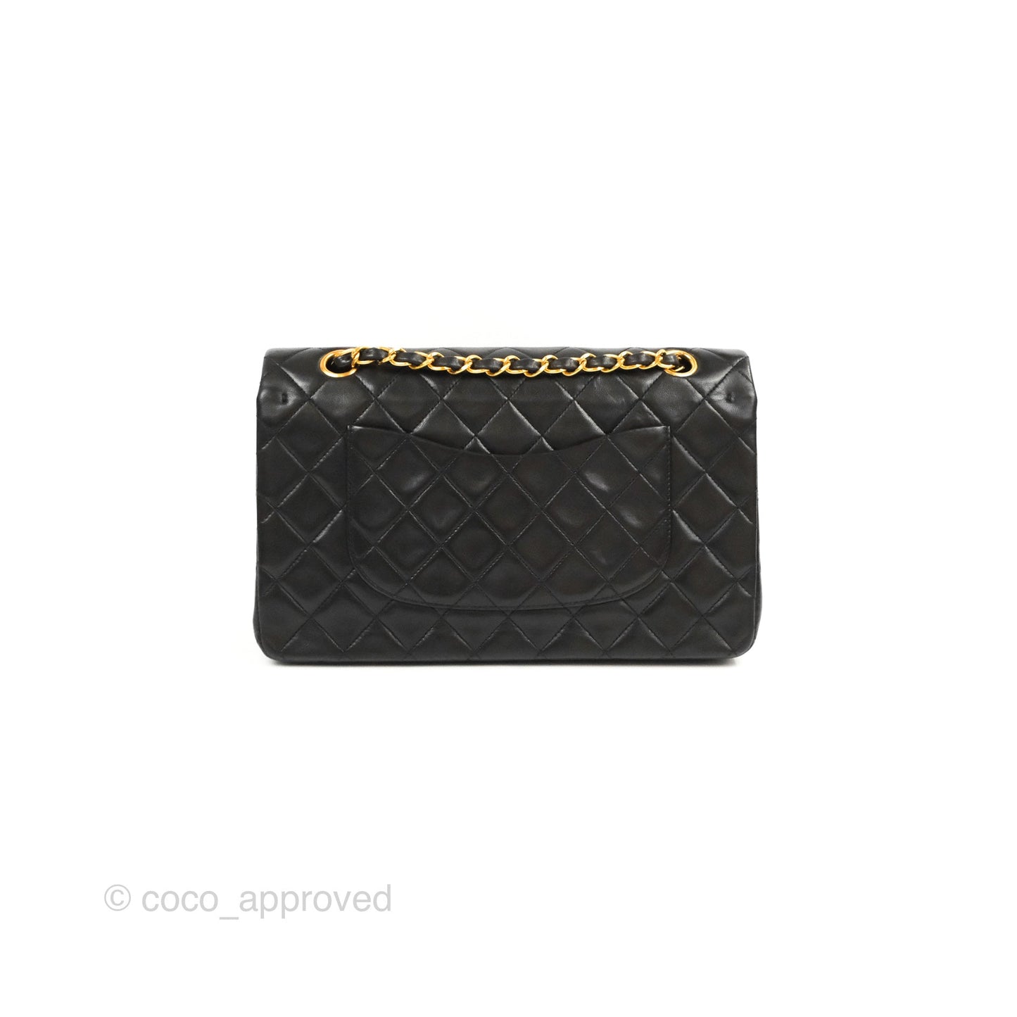 Chanel Vintage Medium Classic Flap Black Lambskin 24K Gold Hardware