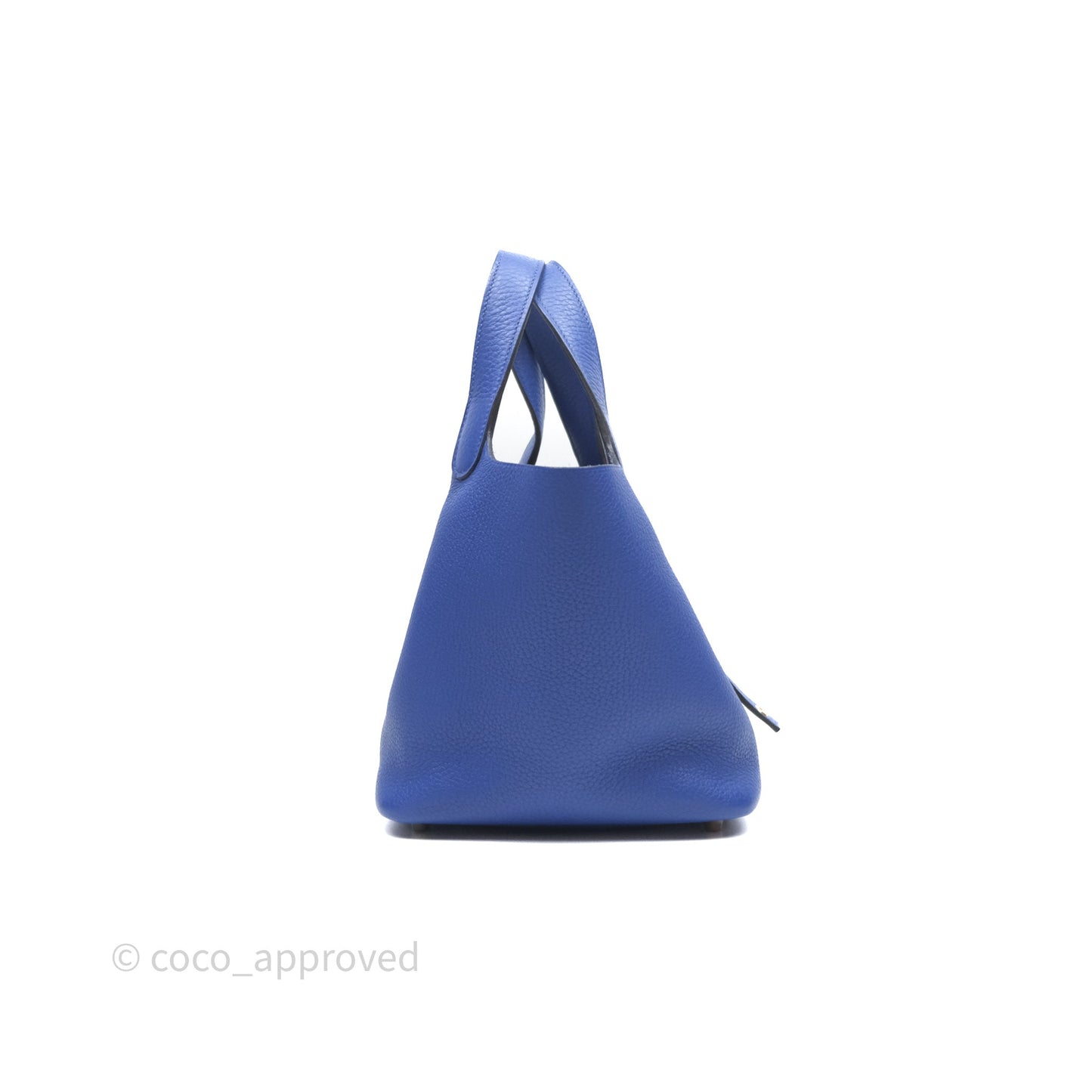 Hermès Picotin 18 Bleu Électrique 7T Clemence Gold Hardware