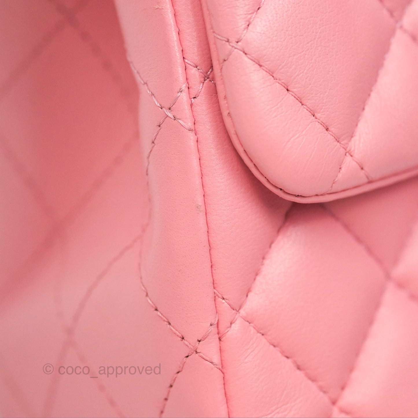 Chanel Mini Square Pink Lambskin Aged Gold Hardware
