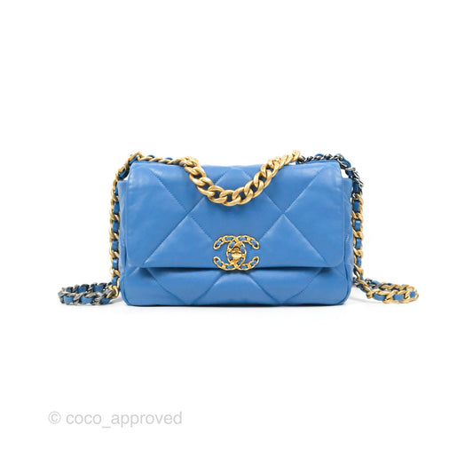 Chanel 19 Small Blue Mixed Hardware