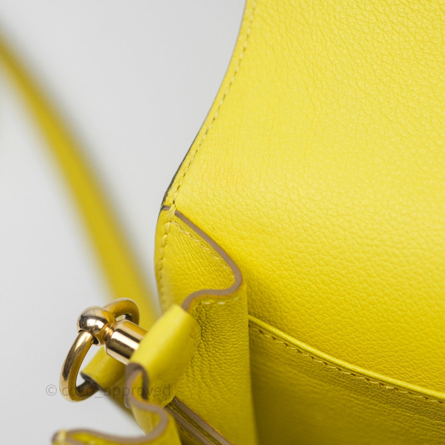 Hermès Roulis Mini 18 Lime 9R Evercolor Gold Hardware