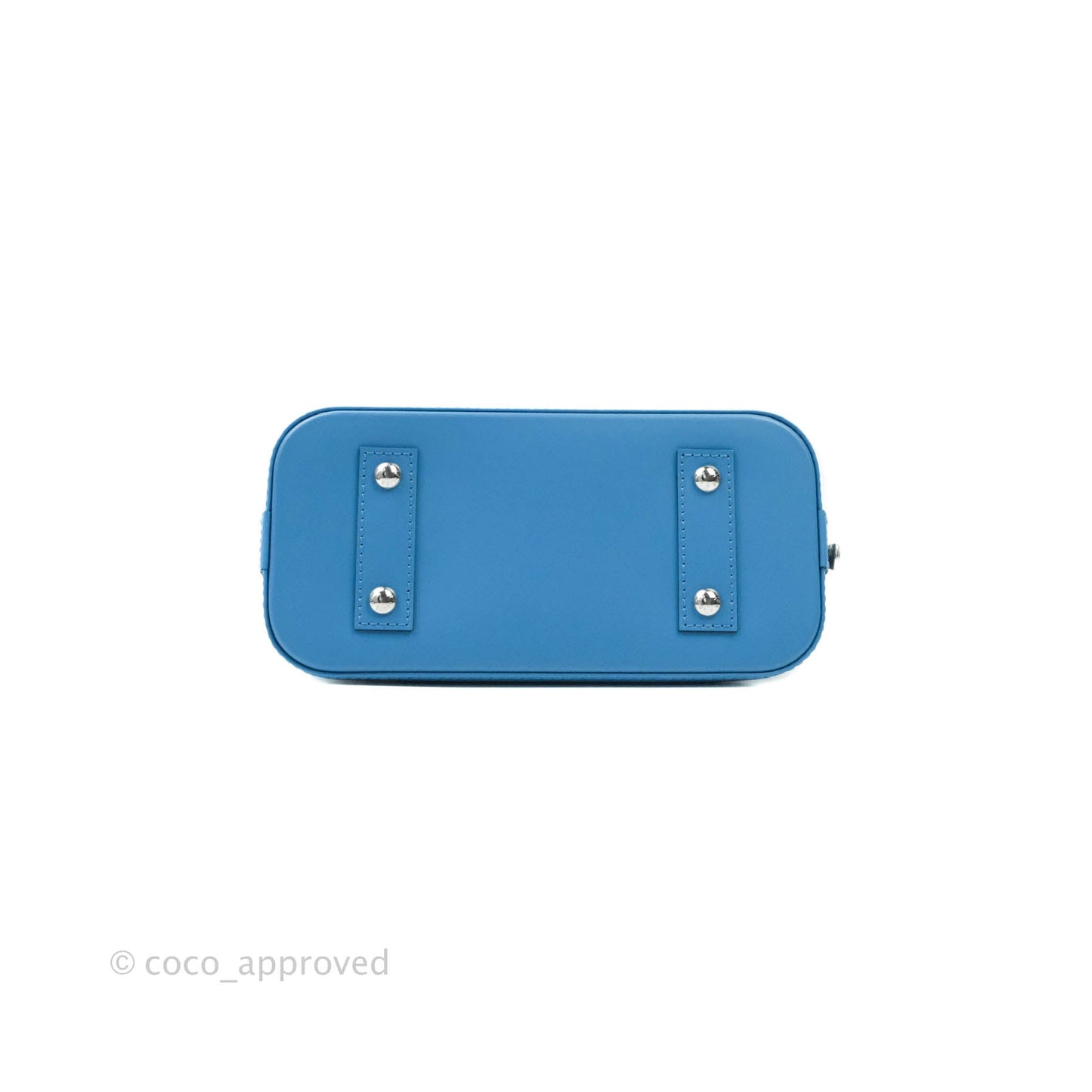 Louis Vuitton Epi Alma BB Blue with Jacquard Strap