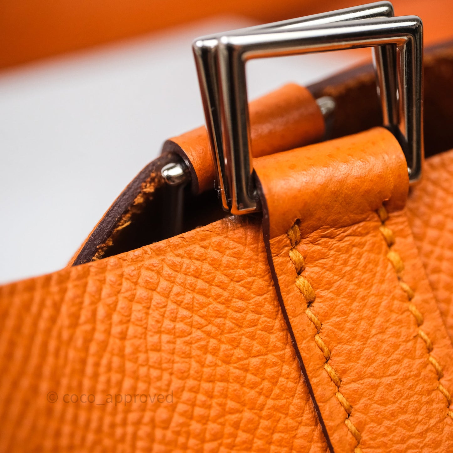 Hermès Tressage De Cuir Picotin Lock 22 Abricot I9/ Rose Azalée 8W/ Gold 37 Epsom Palladium Hardware