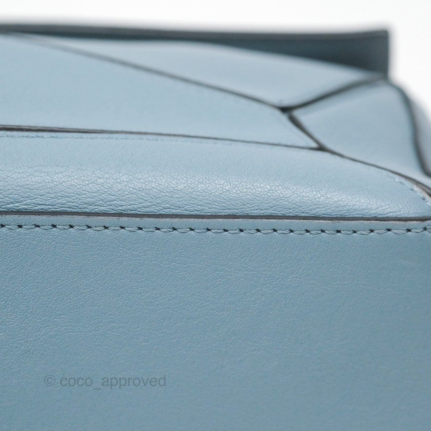 Loewe Small Puzzle Bag Stone Blue Calfskin