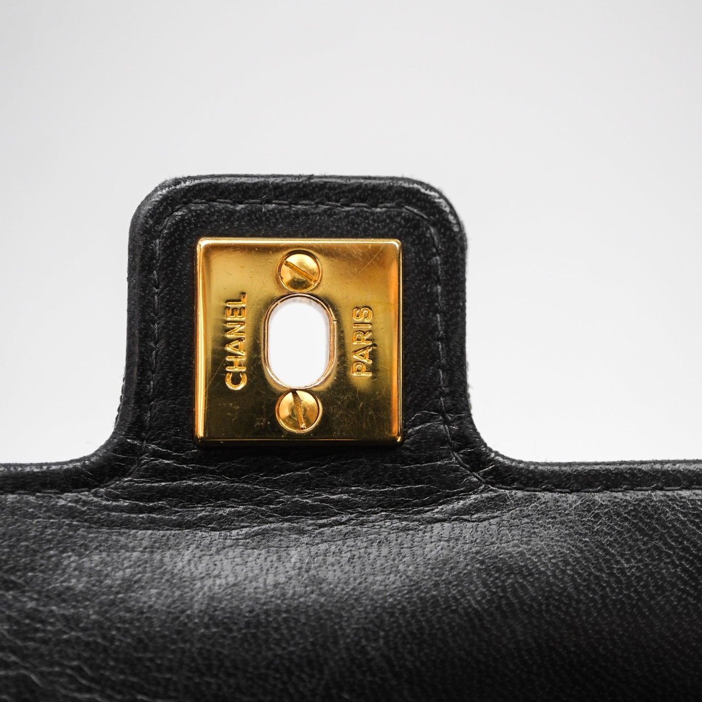 Chanel Vintage Small Flap Bag Black Grosgrain 24K Gold Hardware