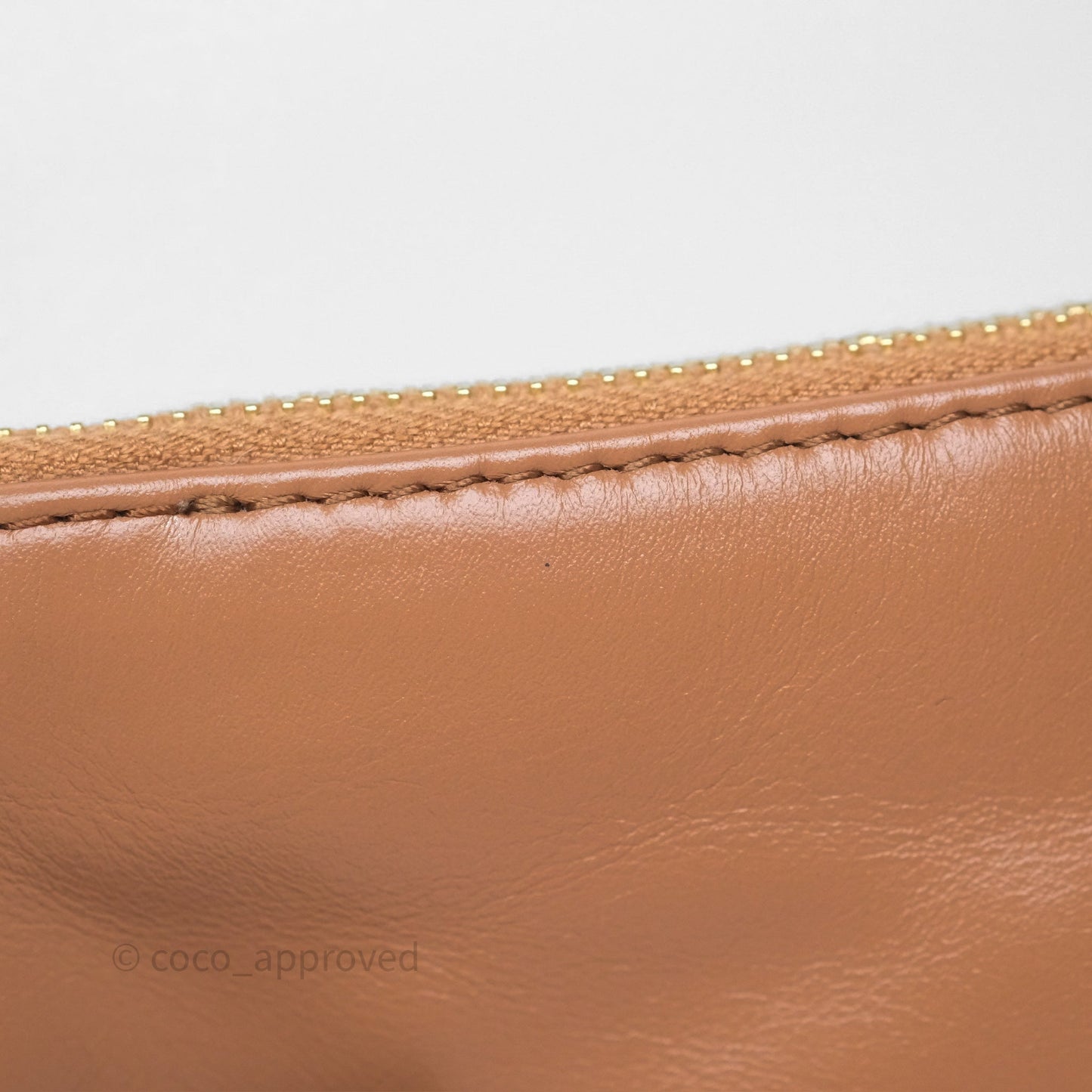 Chanel 22 Small Caramel Beige Shiny Calfskin Aged Gold Hardware