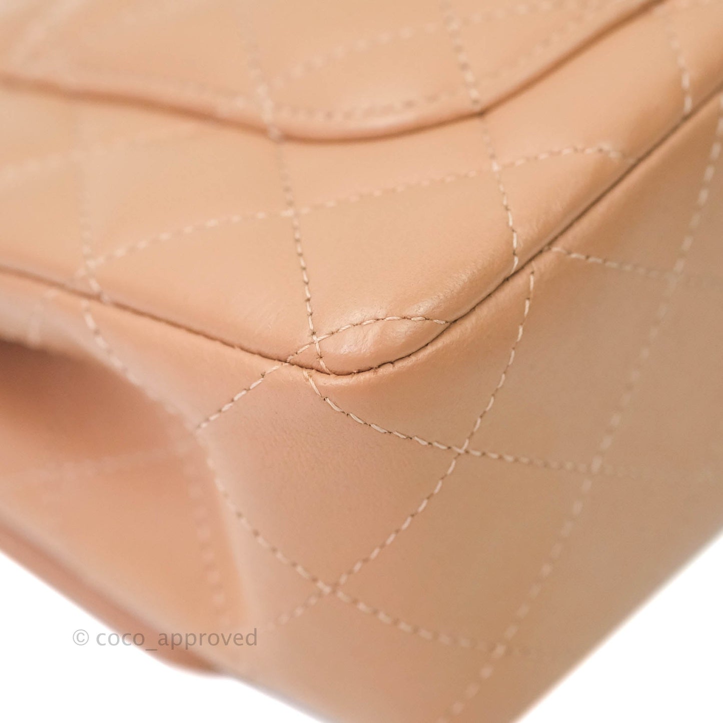 Chanel Classic Quilted Mini Rectangular Flap Dark Beige Lambskin Silver Hardware