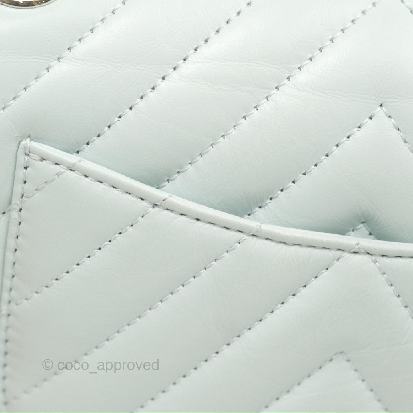 Chanel Mini Reissue 224 Blue Aged Calfskin Silver Hardware