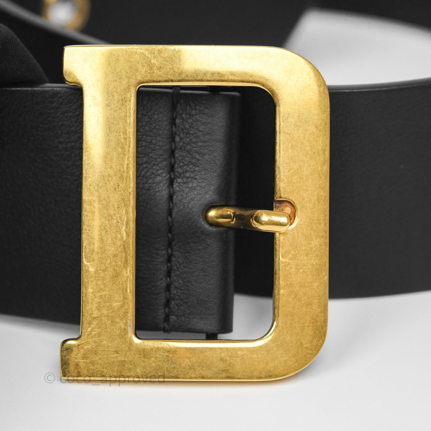 Dior Diorquake Belt Black Calfskin Size 85