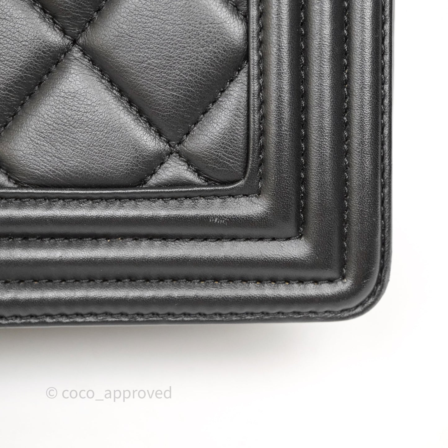 Chanel Quilted Medium Boy Black Lambskin Ruthenium Hardware