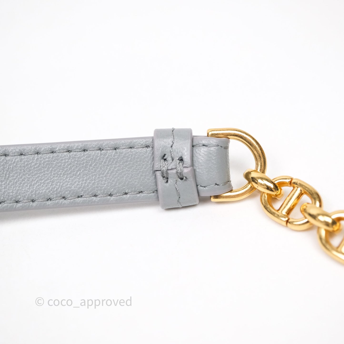 Christian Dior Mini Caro Bag Grey Macrocannage