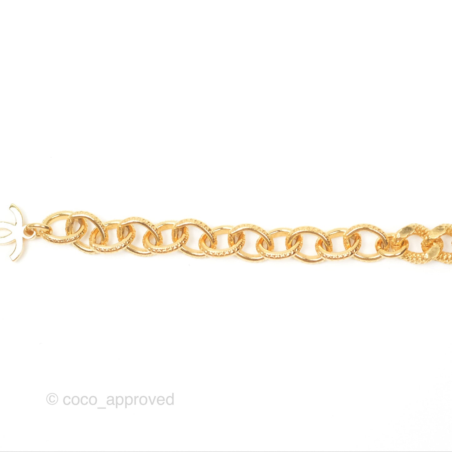 Chanel Crystal CC Chain Choker Gold Tone 24V