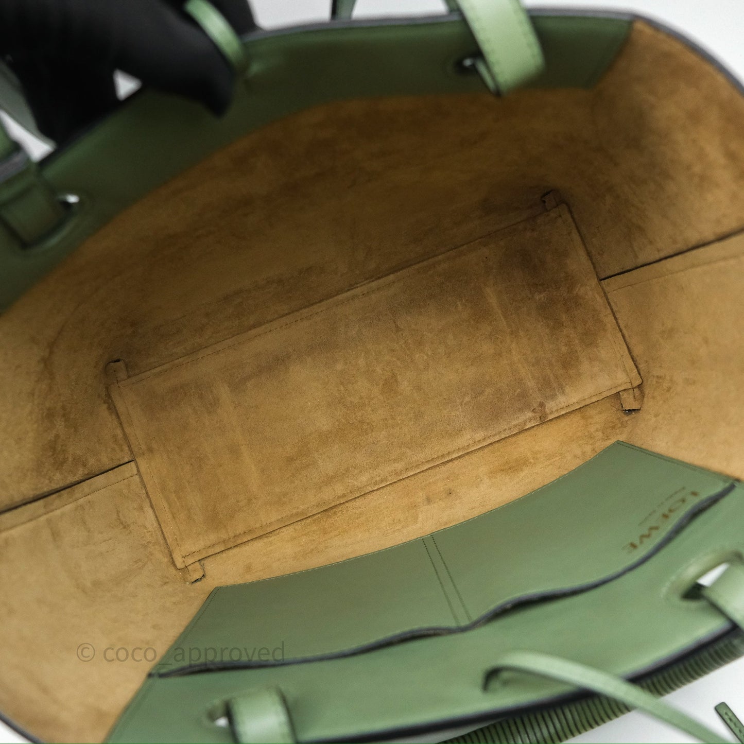 Loewe Small Anagram Tote In Rosemary Green Calfskin