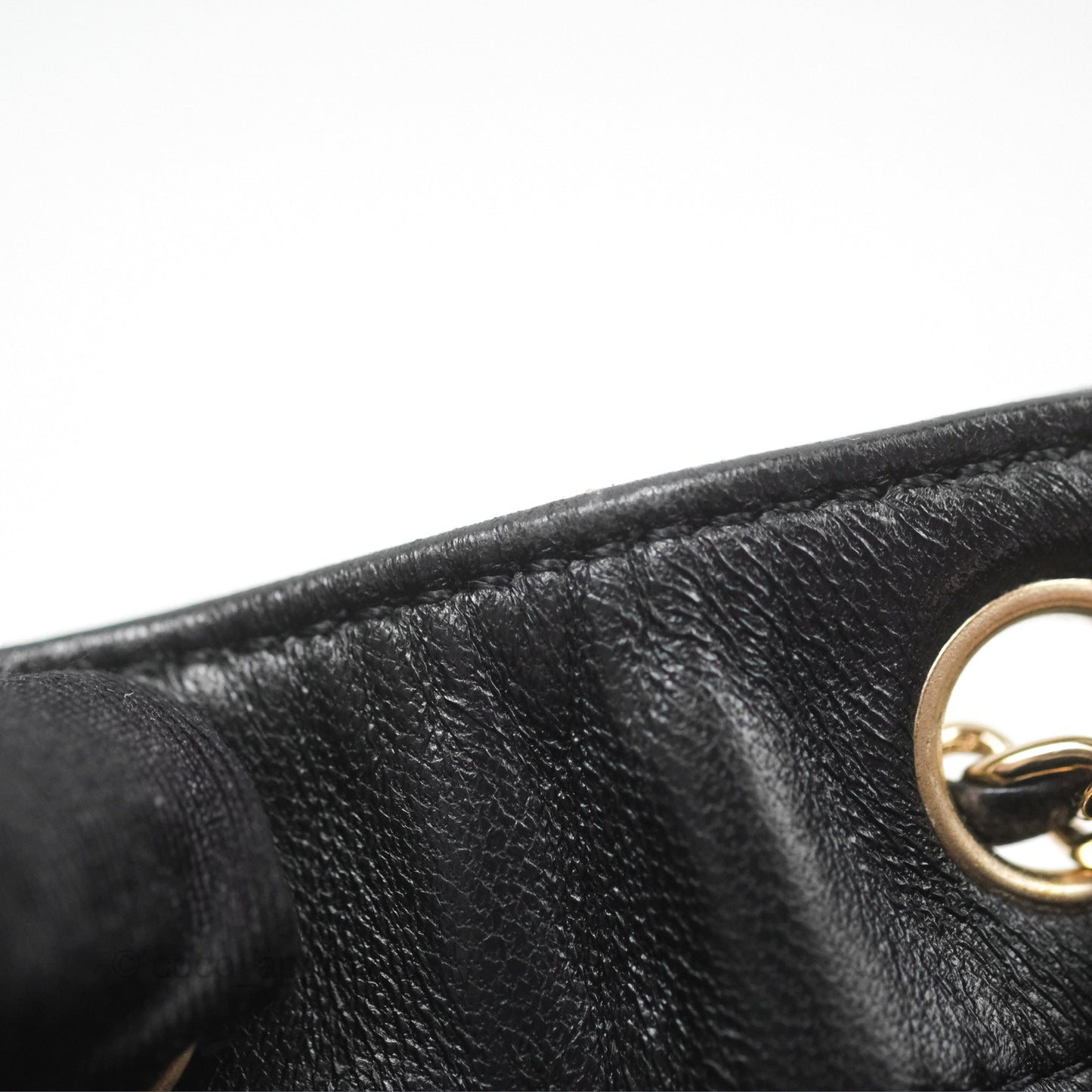 Chanel Quilted Small Duma Drawstring Backpack Black Lambskin