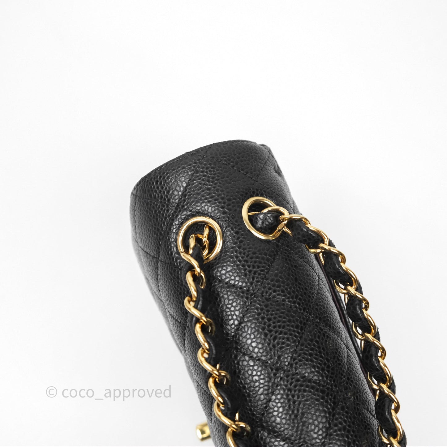 Chanel Small Classic Flap Quilted Black Caviar Gold Hardware