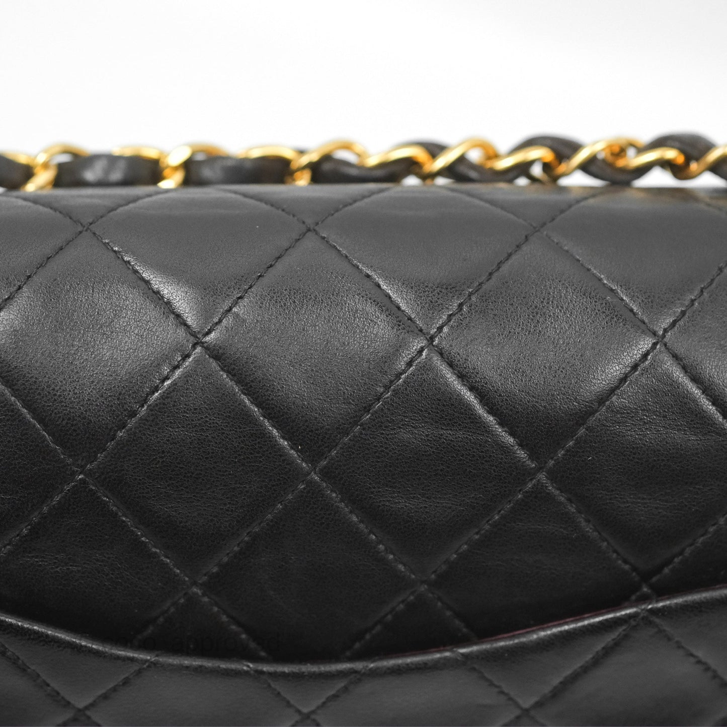 Chanel Vintage Classic Medium Flap Black Lambskin 24K Gold Hardware