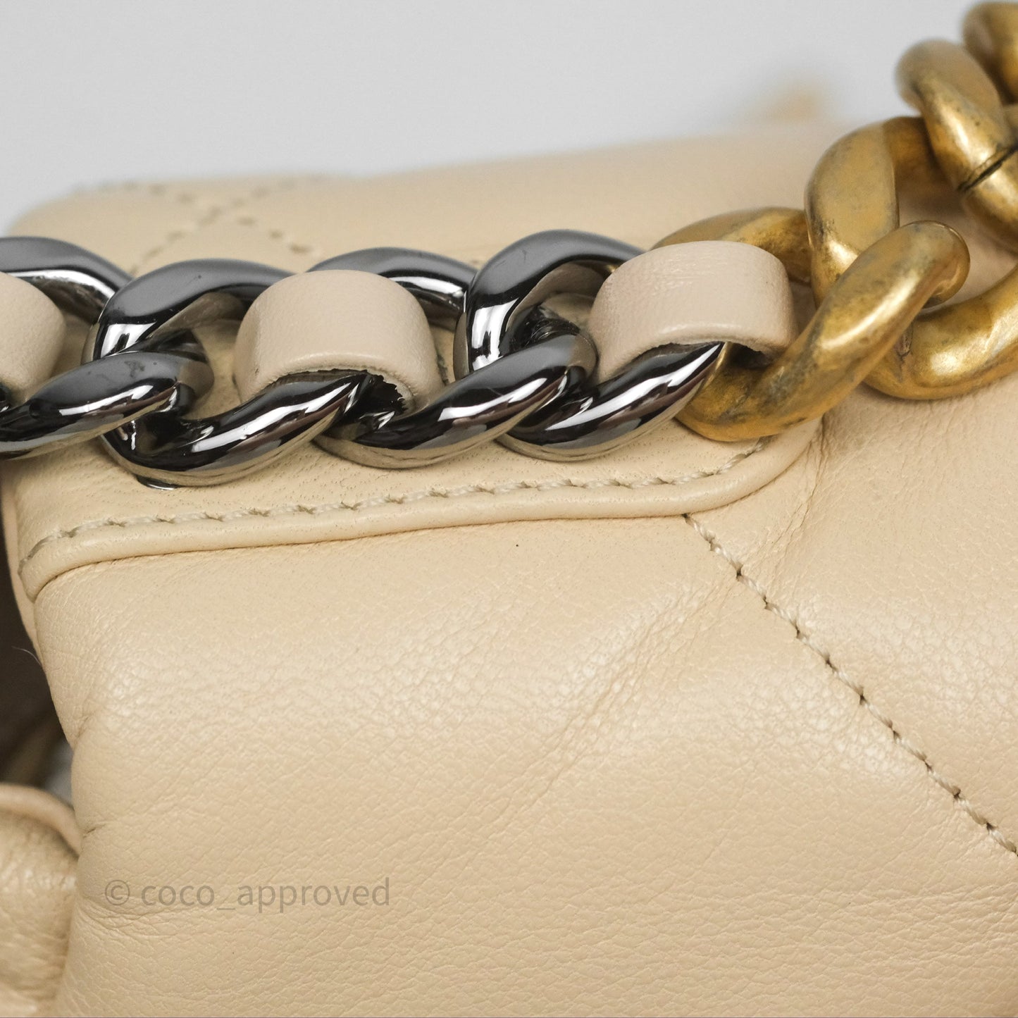 Chanel 19 Small Beige Mixed Hardware