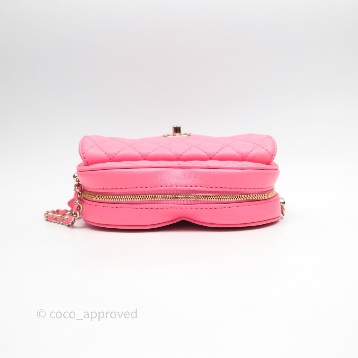 Chanel Large Heart Bag Pink Lambskin Gold Hardware 22S