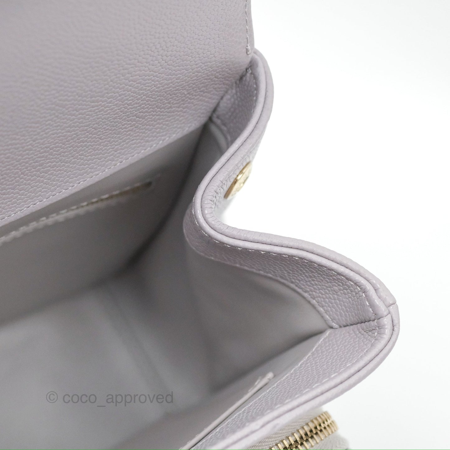 Chanel Quilted Medium Business Affinity Flap Grey Caviar Light Gold Hardware