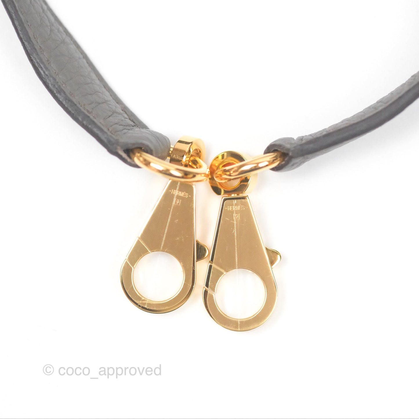 Hermès Kelly 25 Retourne Gris Etain 8F Togo Gold Hardware