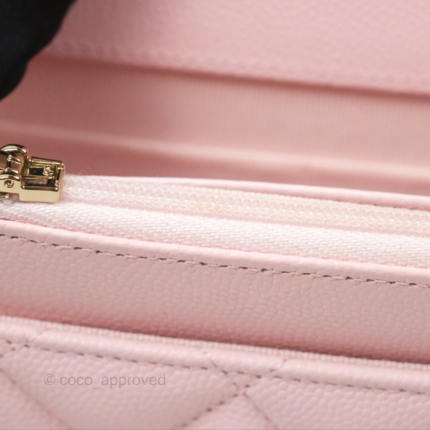 Chanel Quilted Classic Wallet on Chain WOC Pink Caviar Gold Hardware