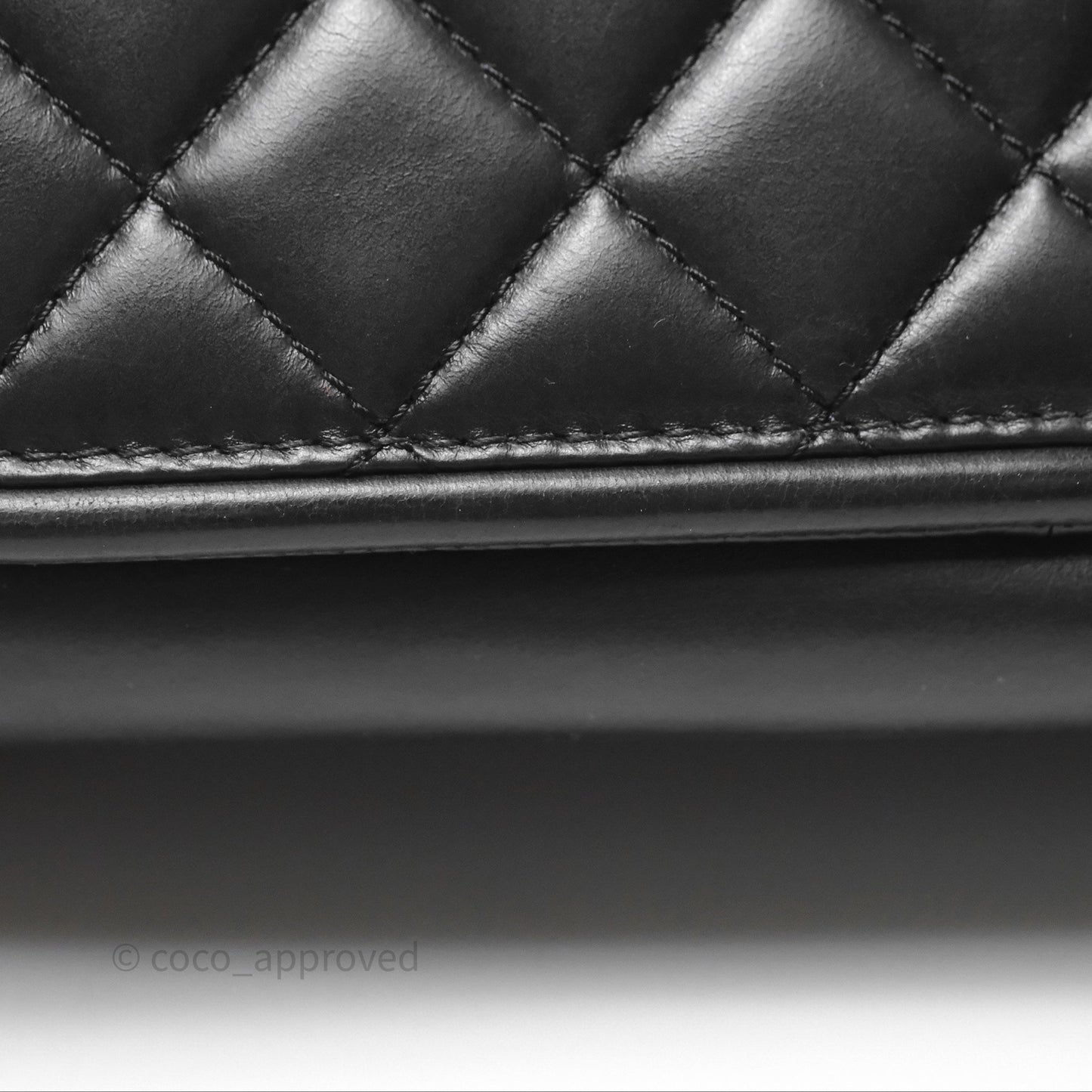 Chanel Quilted Large Prestige Top Handle Flap Calfskin Black Ruthenium Hardware