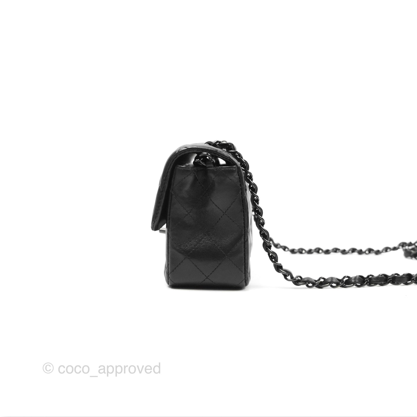 Chanel Quilted Mini Rectangular So Black Lambskin