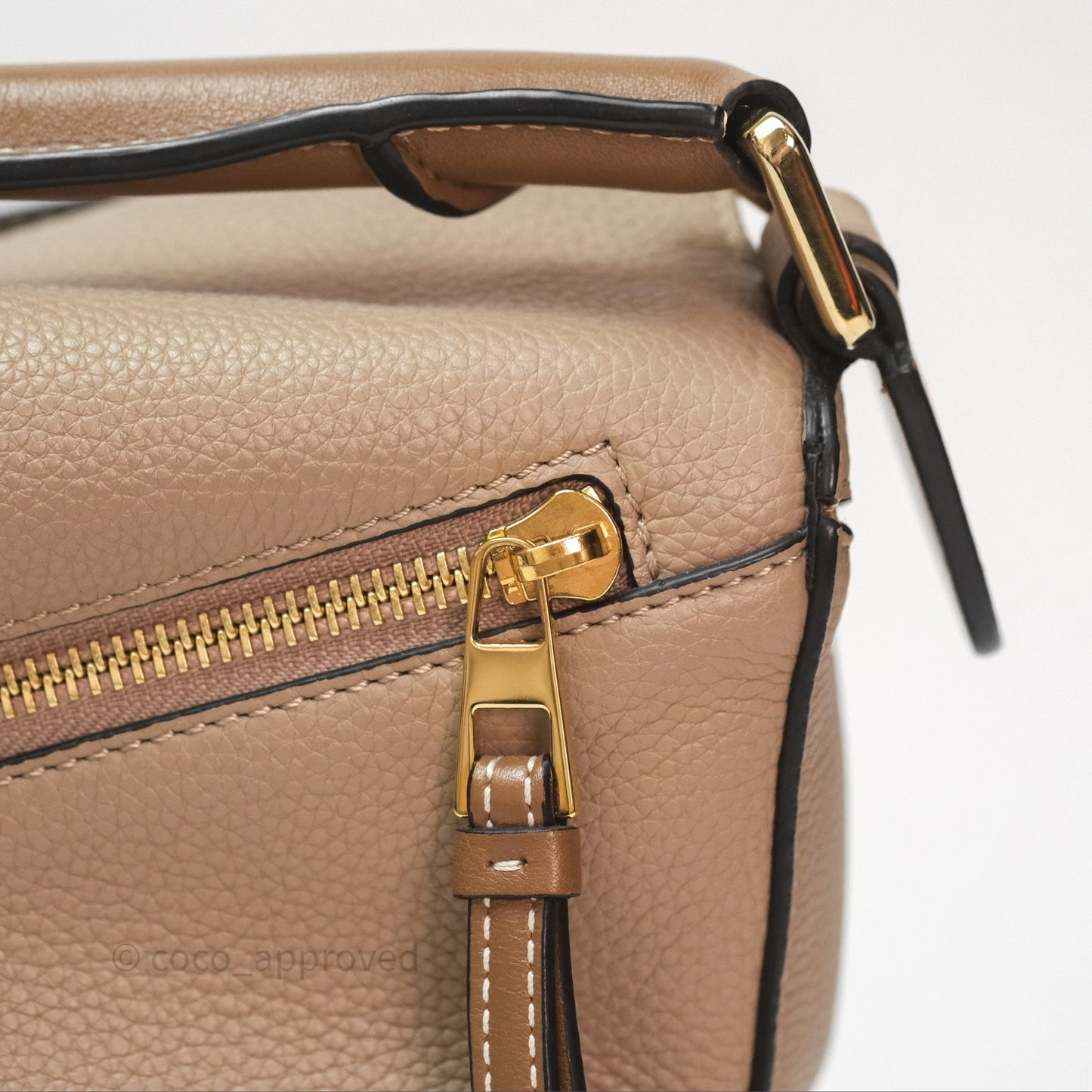 Loewe Small Puzzle Bag Sand Mink Grained Calfskin