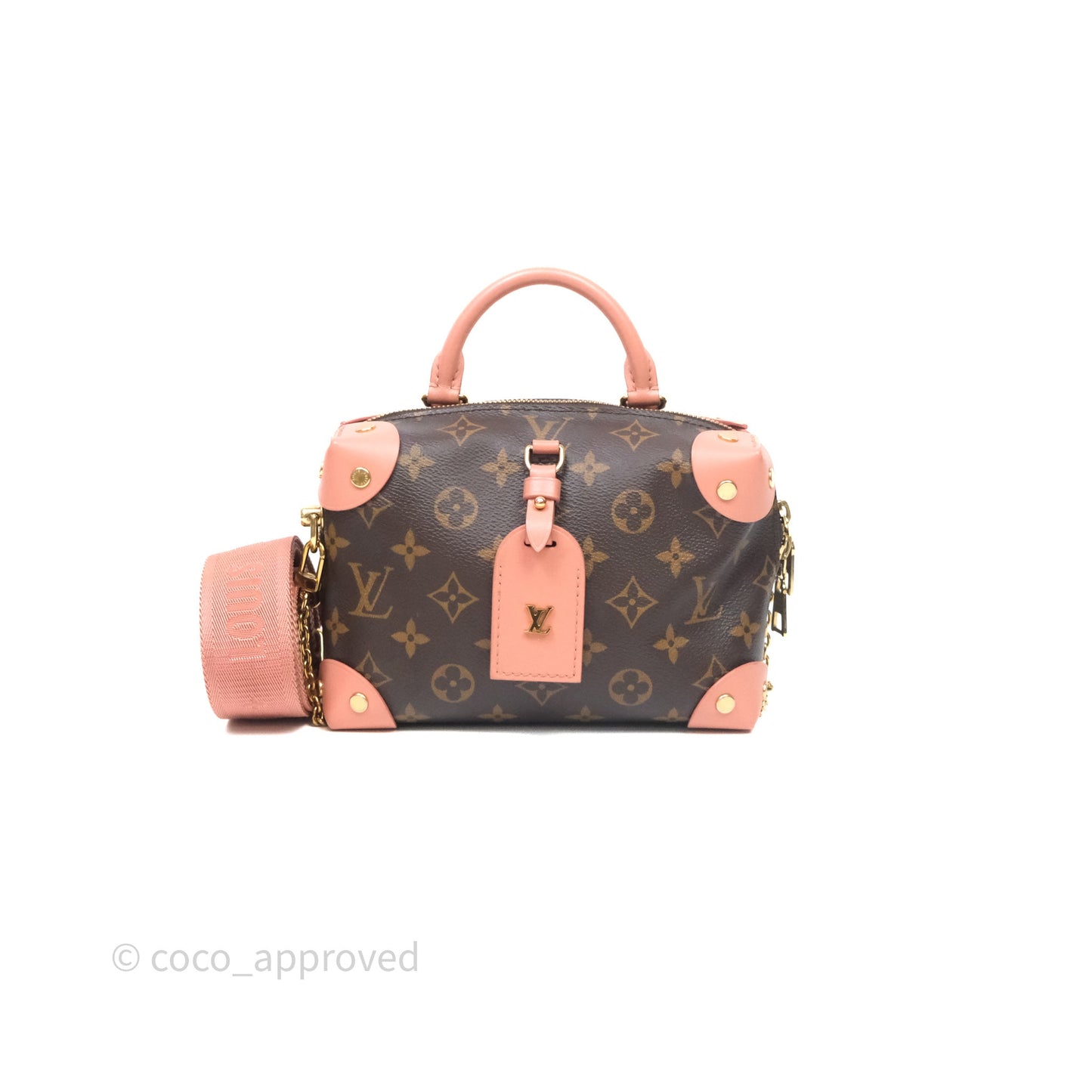 Louis Vuitton Petite Malle Souple Pink Monogram Canvas