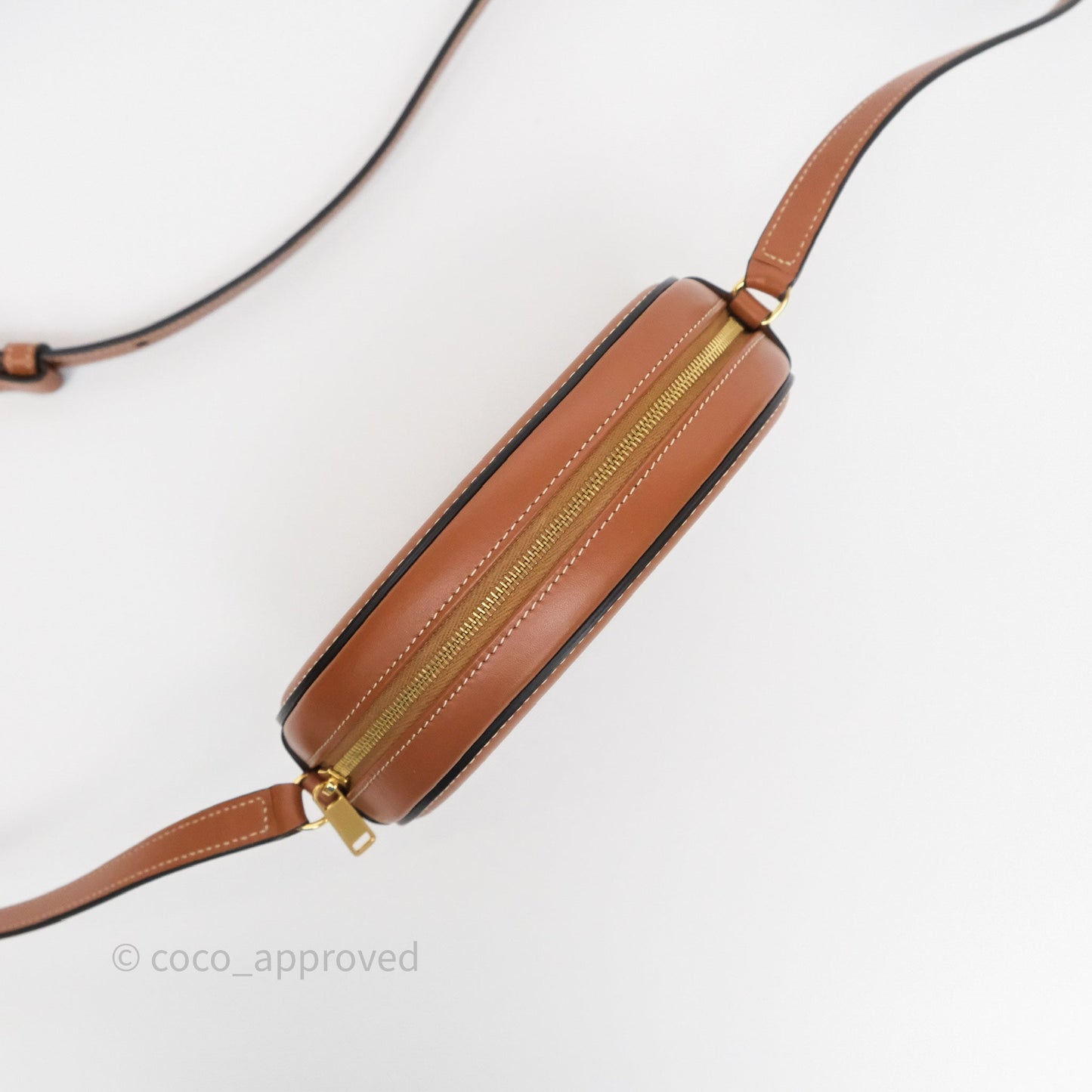 Celine Mini Oval Bag Cuir Triomphe Tan Calfskin