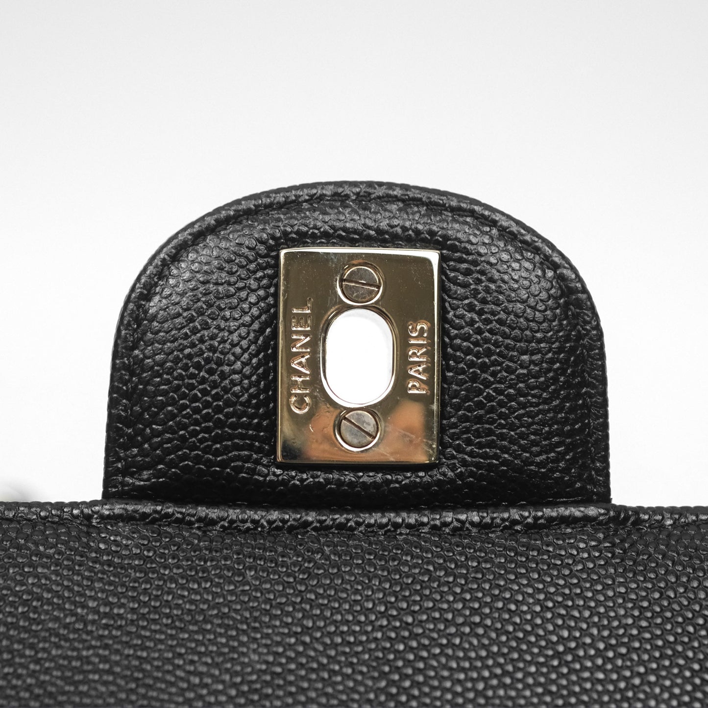 Chanel Chevron Mini Rectangular Flap Black Caviar Gold Hardware