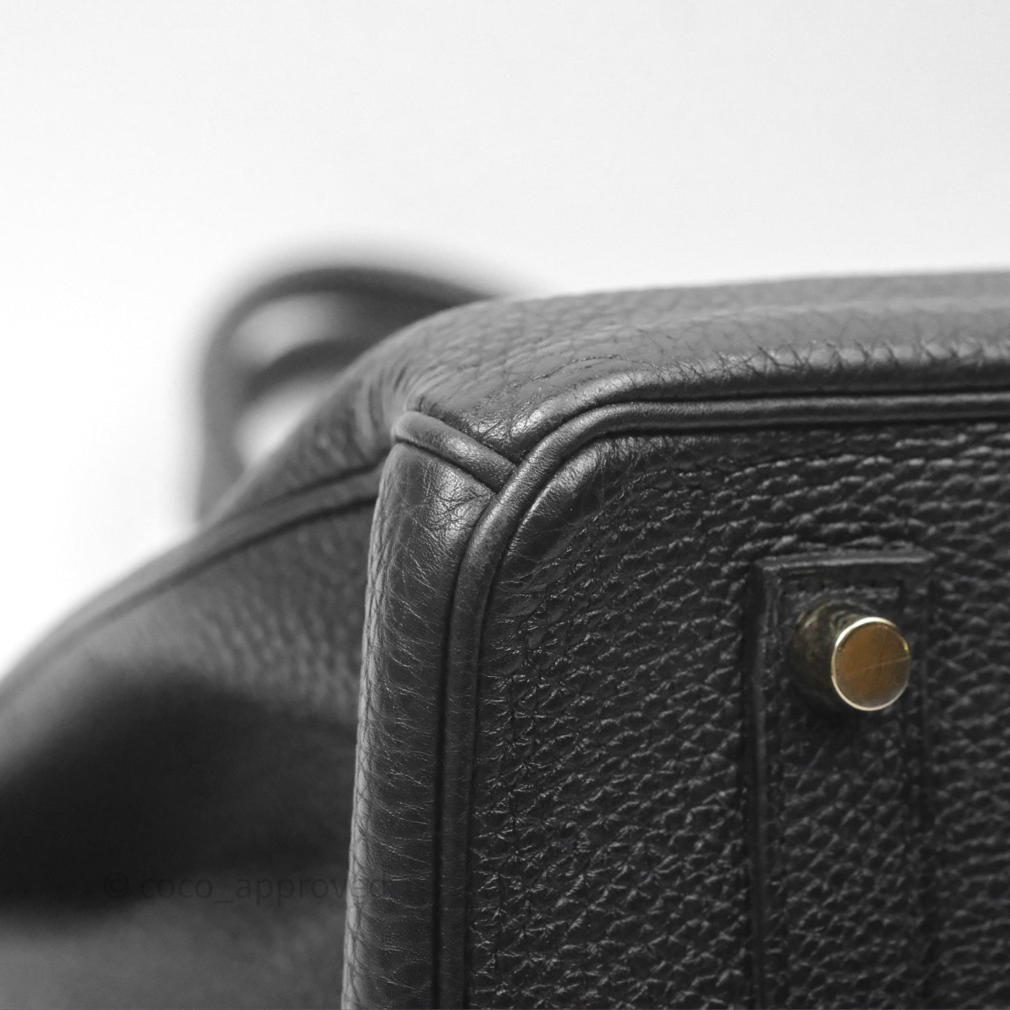 Hermès Birkin 35 Retourne Black Noir 89 Clemence Gold Hardware