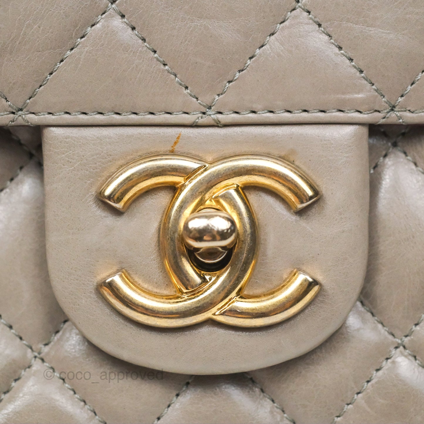 Chanel Accordion Flap Bag Taupe Crinkled Glazed Calfskin