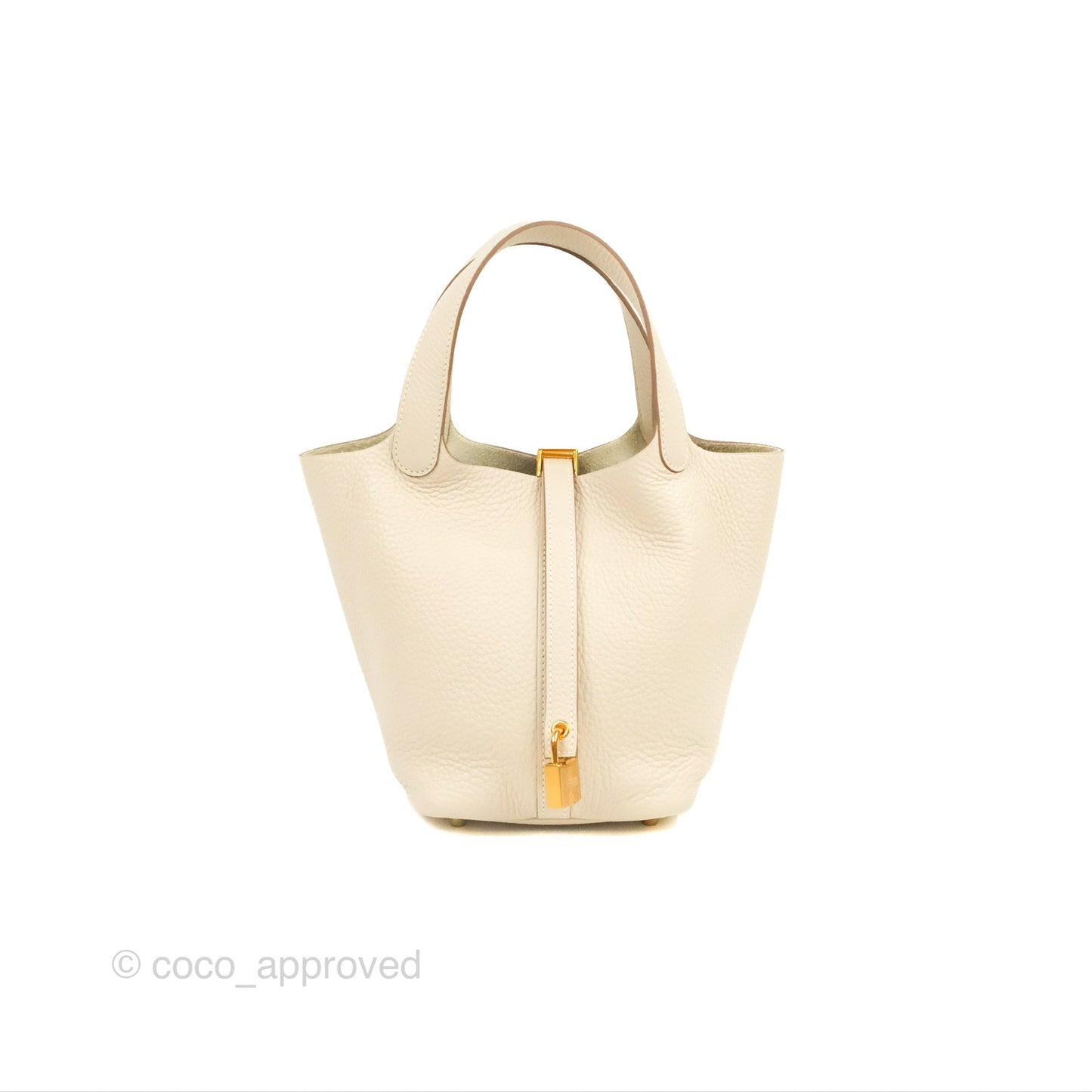 Hermès Picotin Lock 18 Craie Taurillon Clemence Gold Hardware
