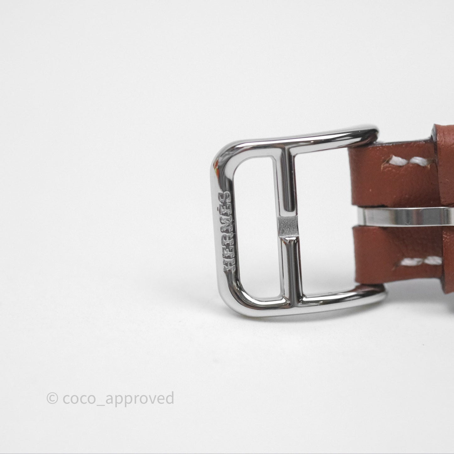 Hermès Heure H Watch Small Model 25mm Diamond Brown Swift Palladium Hardware
